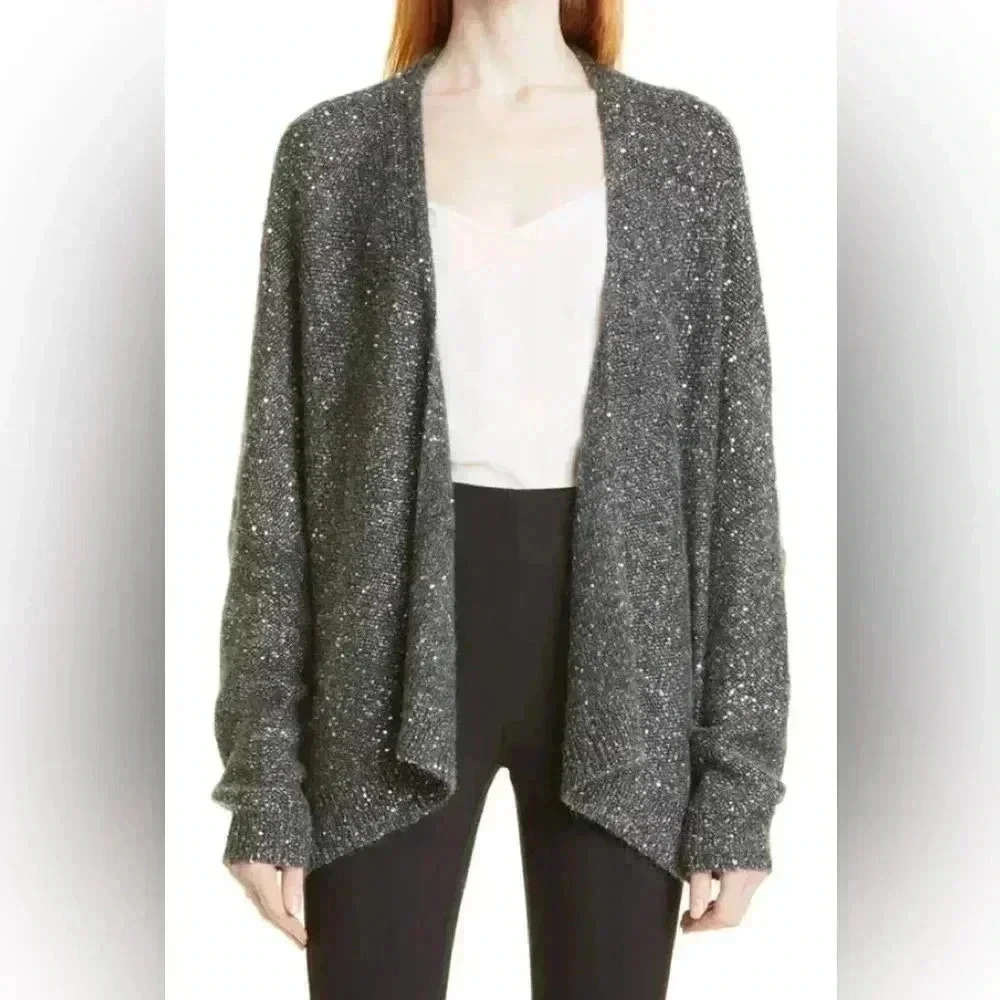 Nordstrom Signature Sequin Open Front Cardigan - image 1